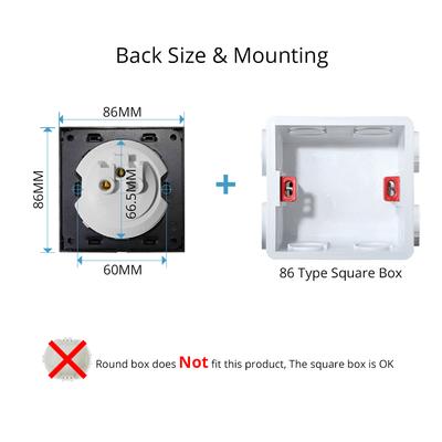 Wallpad 1 2 3 4 Gang Wall Light Switch Crossover Pass Through Curtain Impulse Momentary Switch LED Indicator Wooden