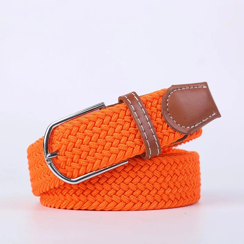 107/120/130cm UNISEX Rahat Örme Pin Tokalı Kadın Kemer Dokuma Kanvas Elastik Genişletilebilir Örgülü Streç Kot Kemerler Erkekler için