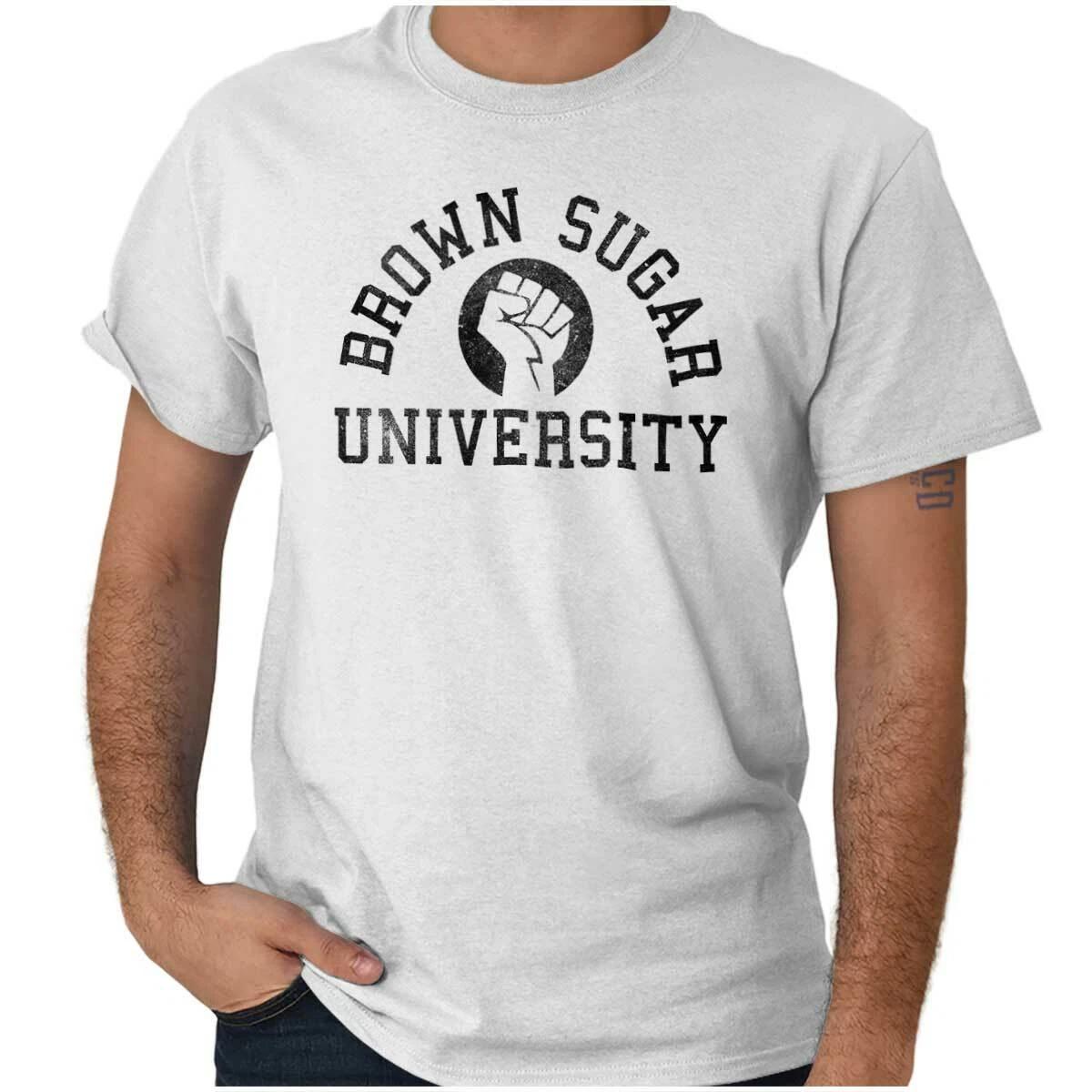 Cute Brown Sugar University Black History Womens Graphic Crewneck T Shirt Tee M