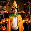 Lightweight Halloween Cosplay Cape Pumpkin Poncho Costume for Kids Adults, Unisex Soft Adjustable Neckline Cloak Cape, Party Outfits Masquerade,