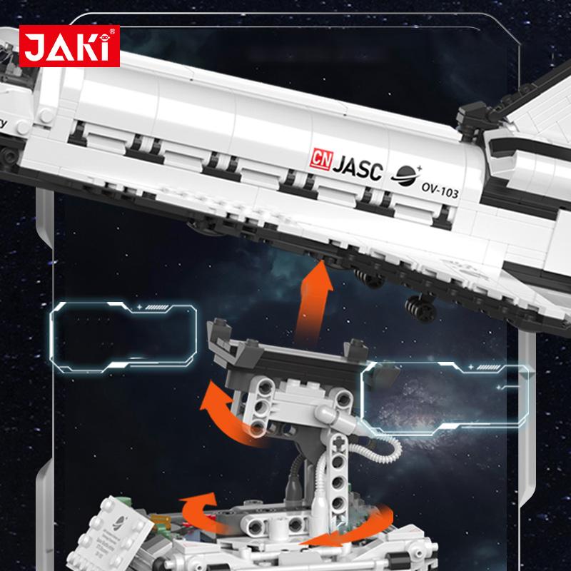 Jaki Space Exploration Series Super Rocket Space Shuttle Exploration Aircraft Model Assembly Children'S Building Blocks Toy Gift