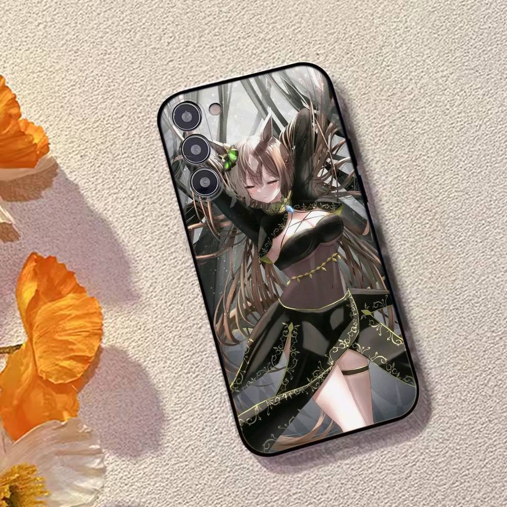 

Umamusume Pretty Derby Game Satono Diamond Phone Case Black Silicone Soft For Samsung Galaxy A73,A72,A71,A70,A53,A52,A51 Samsung a12