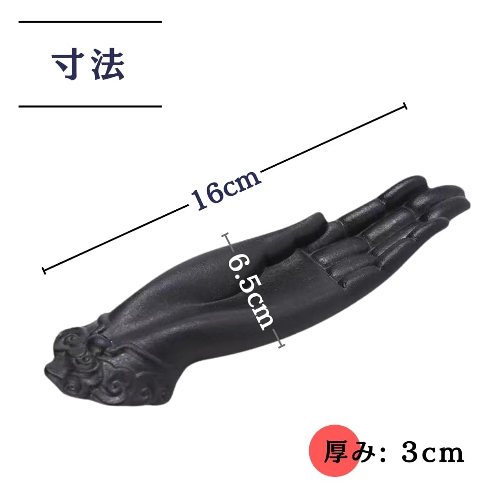 JP Number Incense Holder Stylish Incense Stick Holder Incense Plate Buddha Statue Hand Inso Feng Shui Good Luck Attraction Purification Interior