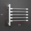 Wall Mounted Towel Bar Swivel Towel Rack Stainless Steel Towel Hanger 180° Rotation Space Saving Towel Rack for Bathroom