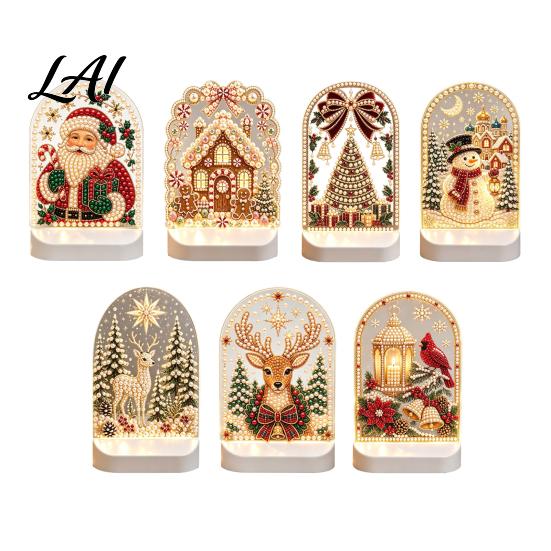 Durable Acrylic Decor Christmas Pearl Light Ornaments for Holiday Home Decor LED Decorative Unique Lamp with Soft Glow Bedroom Bookshelf And