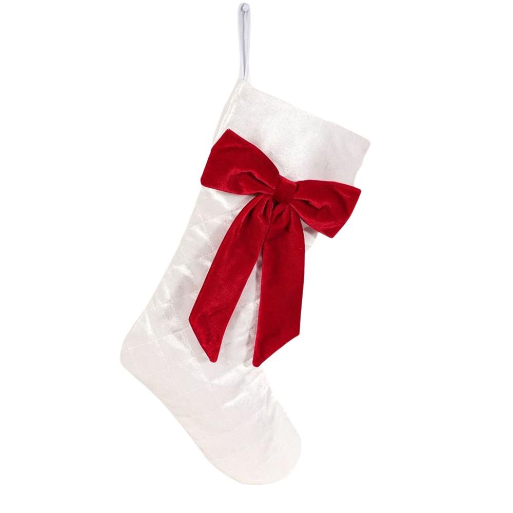 18Inch Christmas Gift Bag Velvet Fireplace Hanging Ornament Xmas Tree Hanging Socks  Photo Props