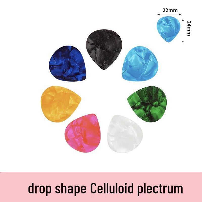 Heart & Triangle Celluloid Guitar Picks, 0.46mm to 1.2mm