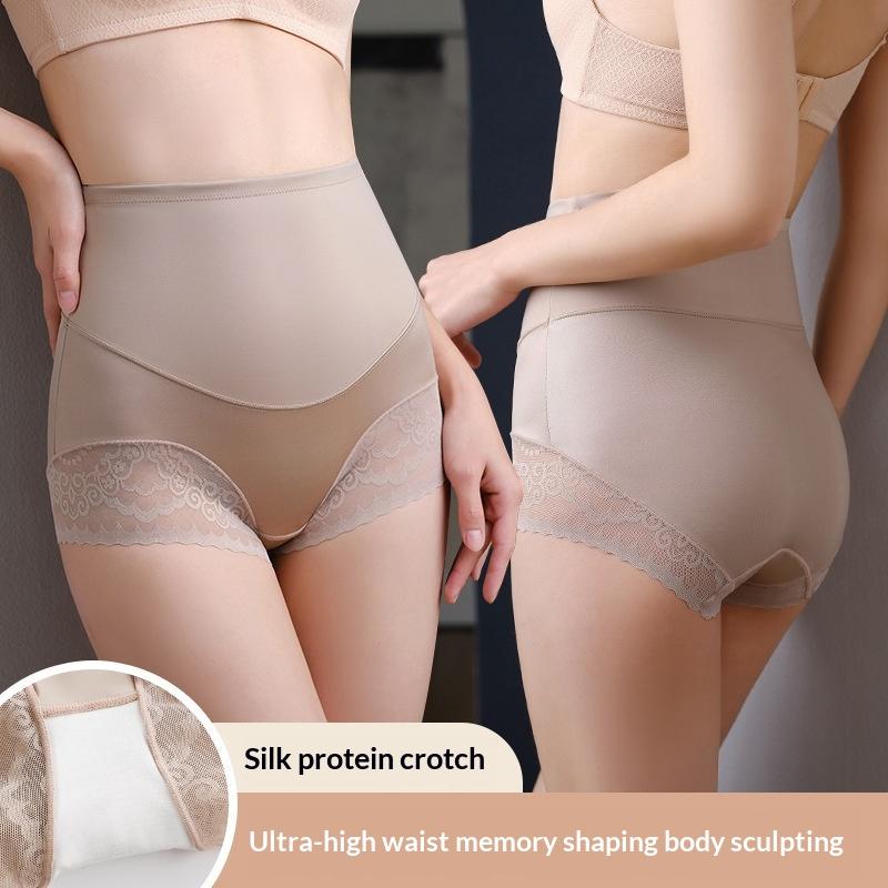 High Waist Lace Shaping Panties Breathable Tummy Control Butt Lifter Postpartum Slim Hip Waist Trainer Underwear For Women