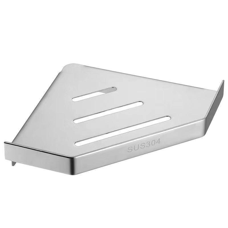 Lochfreie 304 Edelstahl Eckregal für Badezimmer und Hotel Wandmontierte Aufbewahrung