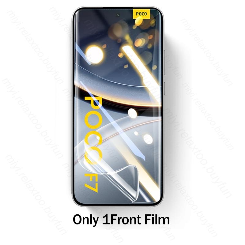 6 In 1 999D Hydrogel Film For Xiaomi Poco F7 5G Curved Screen Protectors On PocoF7 Poko Little F7 F 7 Ultra Pro 7F Camera Glass