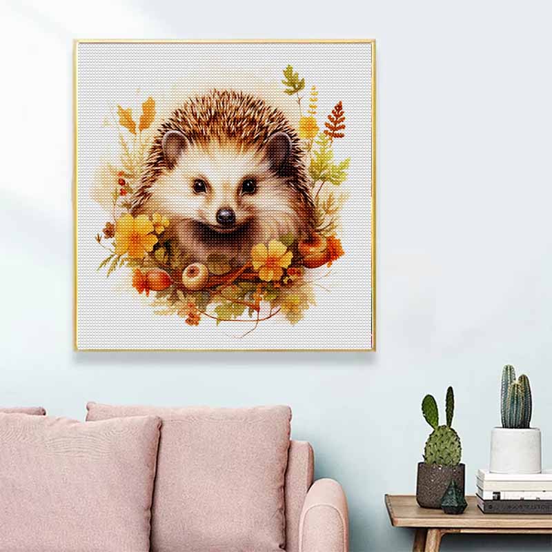 Neuankömmling 5D DIY Vollkreis Diamantmalerei "Igel und Buch" Stickerei Kreuzstich Heimdekor Geschenk