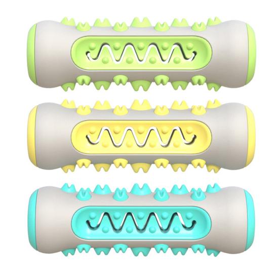 Pet Dog Puppy Bone Shape Molar Teeth Cleaner Brushing Stick Interactive Chew Toy