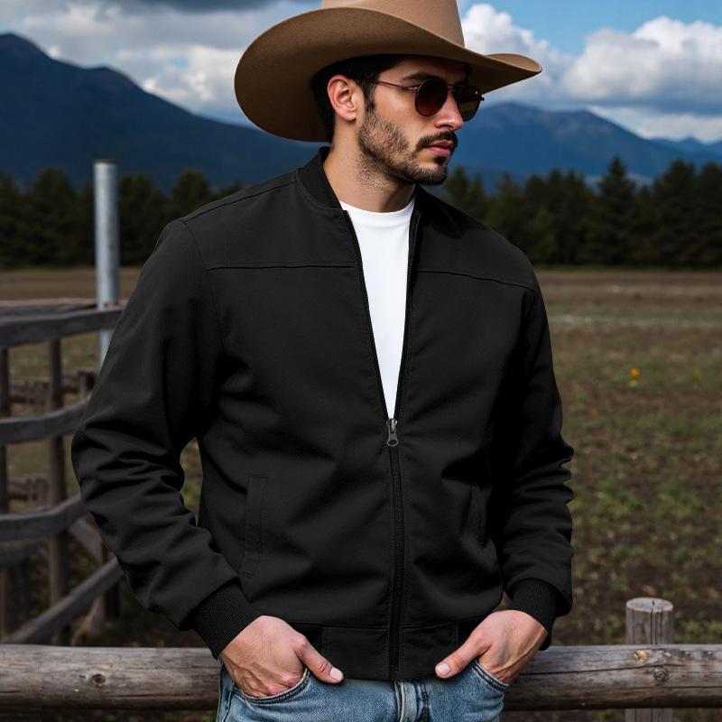 Spring and Autumn New Denim Men's Hunting Suede Loose Casual Zipper Suede Jacket