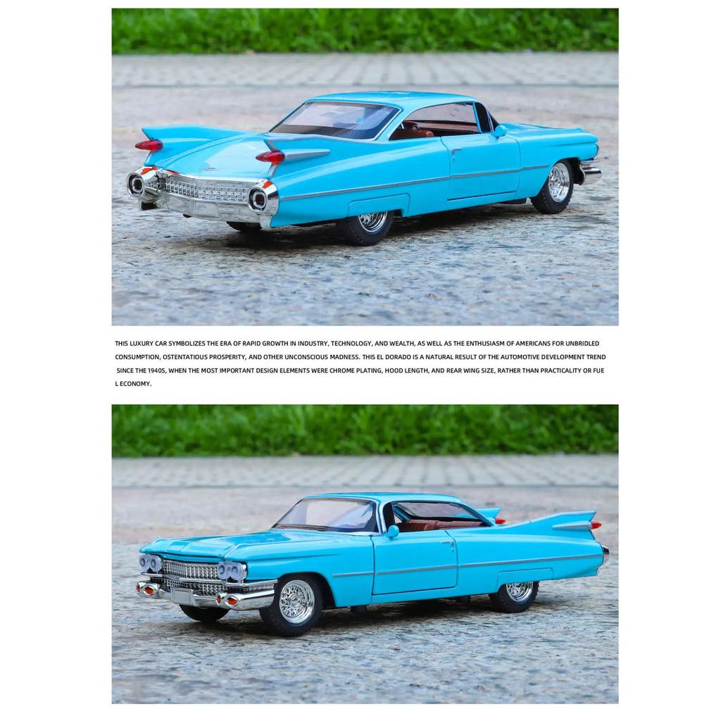 1/32 Cadillac Eldorado Biarritz Alloy Model Car Toy Diecasts Metal Casting Sound and Light Car Toys for Children Vehicle