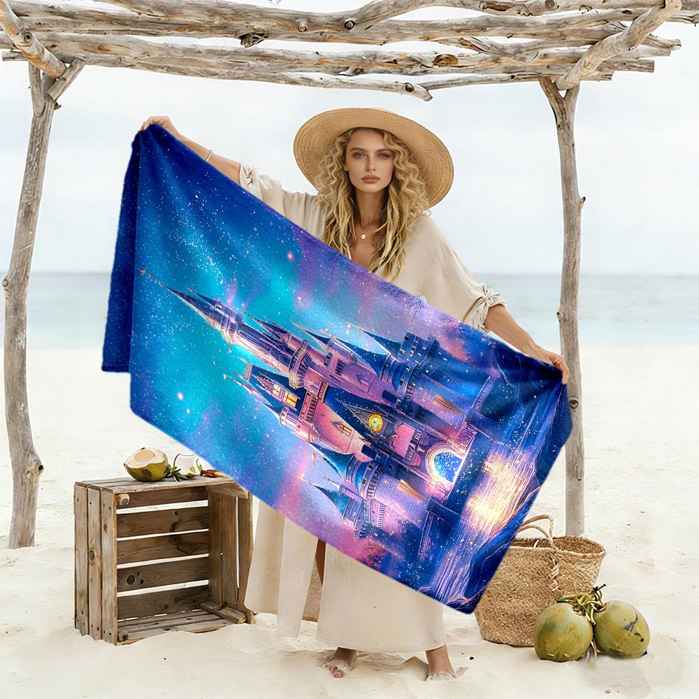 Winter Snowman Adventure Beach Towel High Absorbency & Quick-Dry Comfortable Lightweight