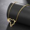 Hollow Venezuela Map Necklace for Women Men Stainless Steel Fashion Venezuelan Pendant Choker Patriotic Jewelry Gifts