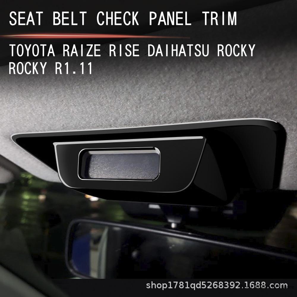 For Toyota Raize Interior Modification Safety Belt Check Panel Decorative Bright Frame Sticker