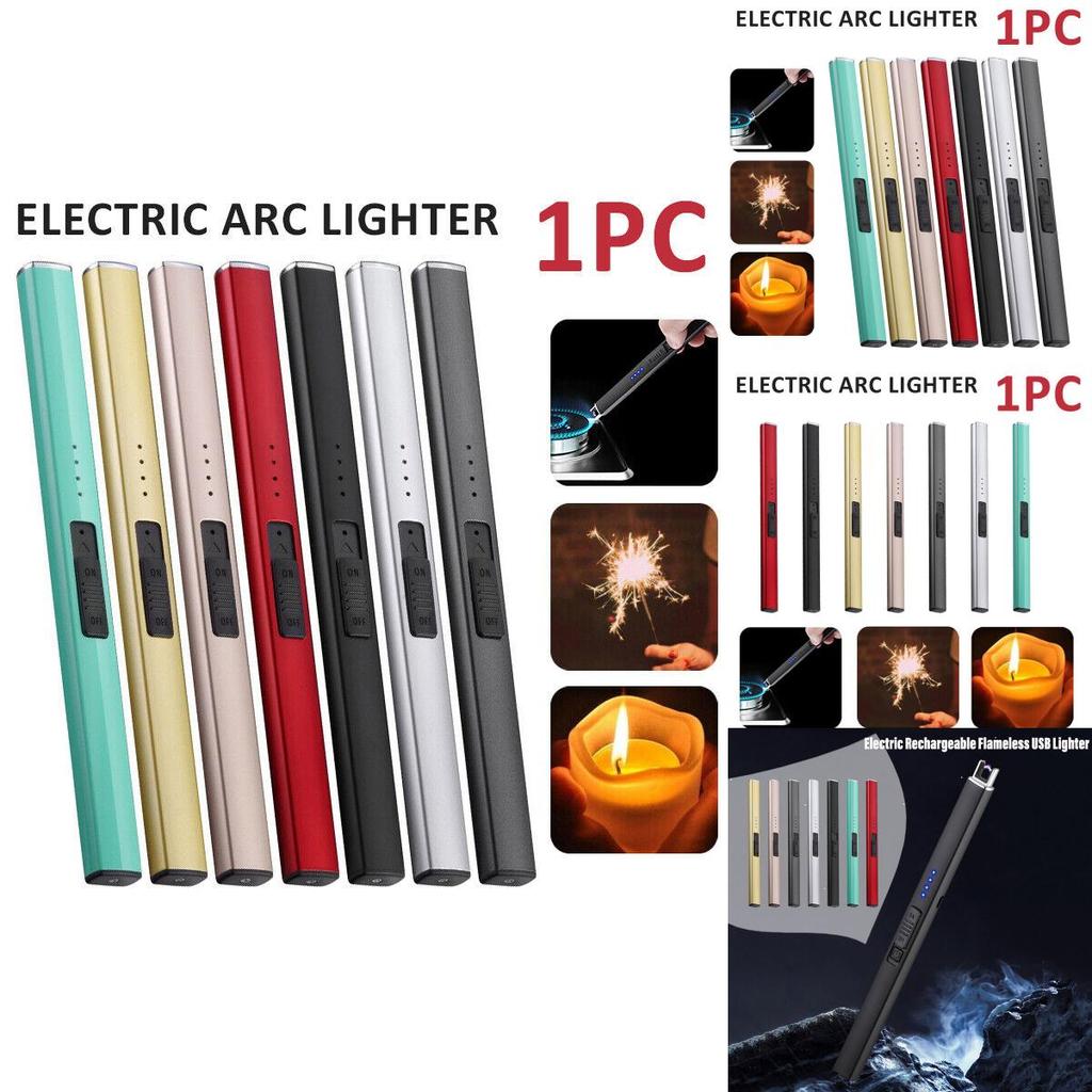 Long Handle Ignition Gun Stick Usb Arc Charging Windproof Rechargeable Metal Material Characters)