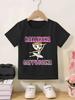 Italian Brainrot Popular Pattern Print Summer Boys and Girls Childrens Short Sleeved Pure Cotton Round Neck Loose Top