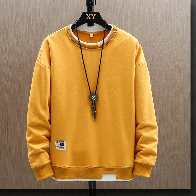 Bărbați Fals Două piese Gât Rotund Hanorac Nou Primăvară Primăvară Toamnă Iarnă Zhongshan Fund de bază Tricou cu mânecă lungă Top