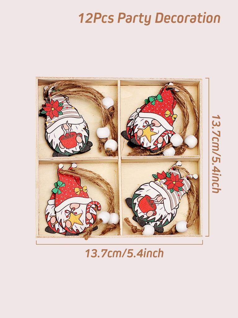 Christmas Wooden Pendant Navidad Natal Noel Tree Faceless Doll Hanging Ornament Christmas Decoration For Home 2026 New Year 2026
