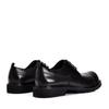 Men's Genuine Leather Low-Top Business Casual Lace-Up Shoes with Thick Sole and Round Toe