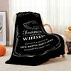 Classic Jack Daniel'S Tennessee Whiskey Flannel Printed Blanket Thick Warm Throw Blanket For Living Room Kids Room Party Decor Holiday Gift