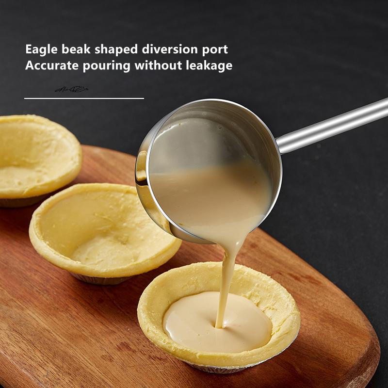 304 Stainless Steel Multifunctional Sauce Spoons with Long Handle Durable Cooking Scoop for Kitchen Baking Seasoning Oil Spoon