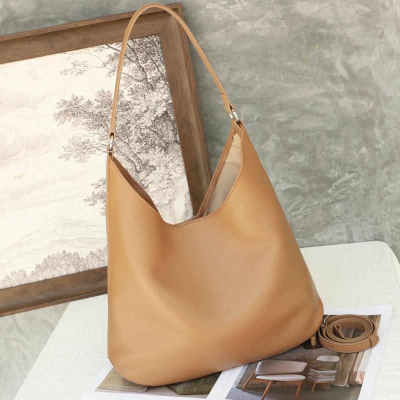 New Style Women's Bag Soft Leather Tote Large Capacity Naturally Falling Cowhide Single Shoulder Commuting Armpit