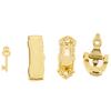 1:12 4Pcs Metal Door Knocker Set Dollhouse Hardware Miniature Accessories