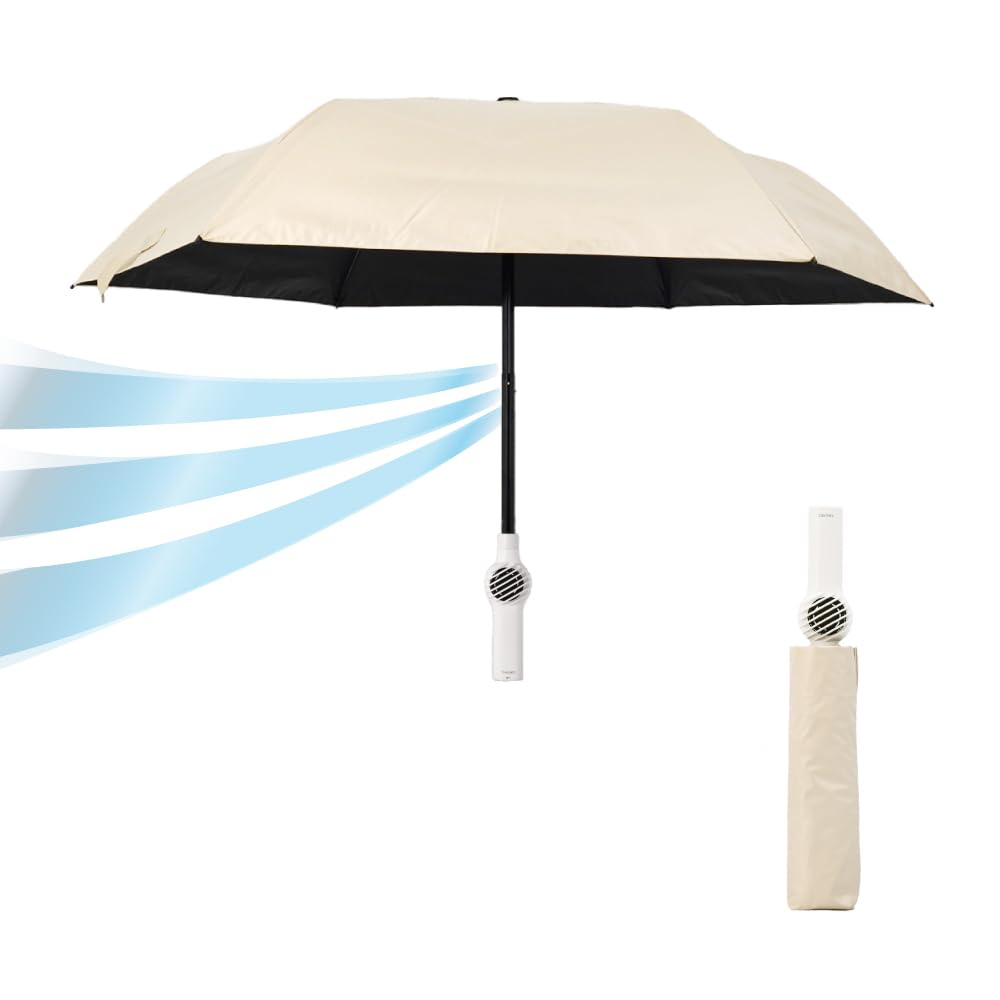 

THANKO Компактный, Большой, Легкий Зонт от солнца и дождя [Официальный] Зонт с вентилятором Fanbrella POLE TKFA25SGY