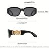 Modische, unregelmäßige Sonnenbrille für Herren, rechteckig, kleiner Rahmen, Hip-Hop, Outdoor-Fahrtouren, Sonnenschutz, nicht polarisierte Brille