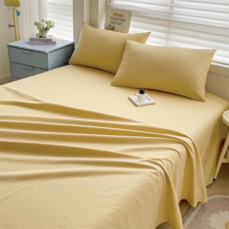 New Thick Minimalist Striped Brushed Bed Sheet for Single Double Student Dormitory