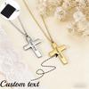 Gepersonaliseerde Naam Tekst Kruis Hanger Roestvrij Staal Gepersonaliseerde Hip Hop Kruis Ketting Sieraden Cadeau