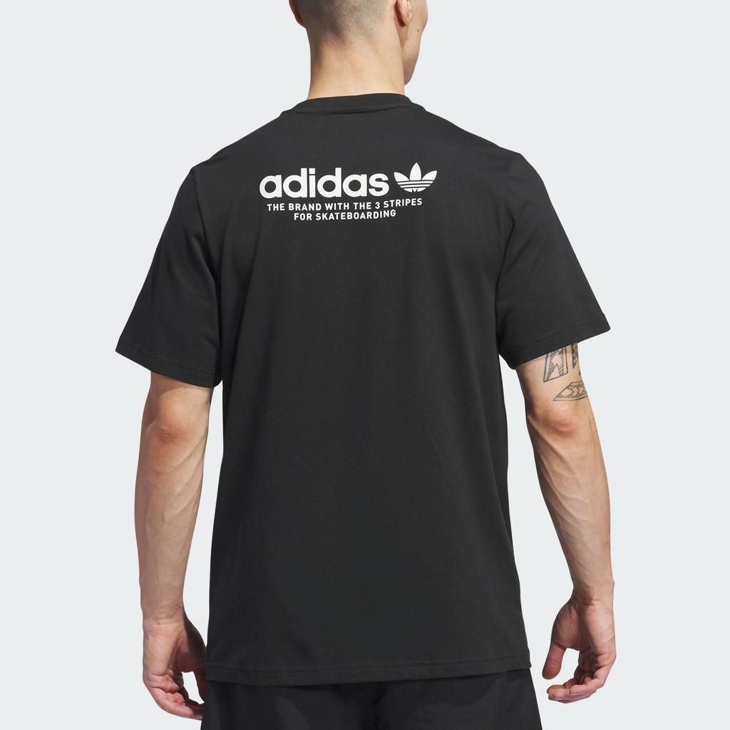 Adidas Skateboarding 4.0 Logo Tee Black/White Men Streetwear IY1605