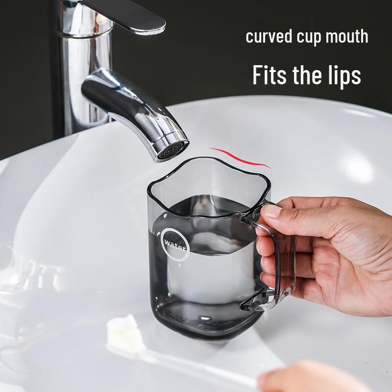 JAJALIN Japanese Style Acrylic Mouthwash & Toothbrush Cup