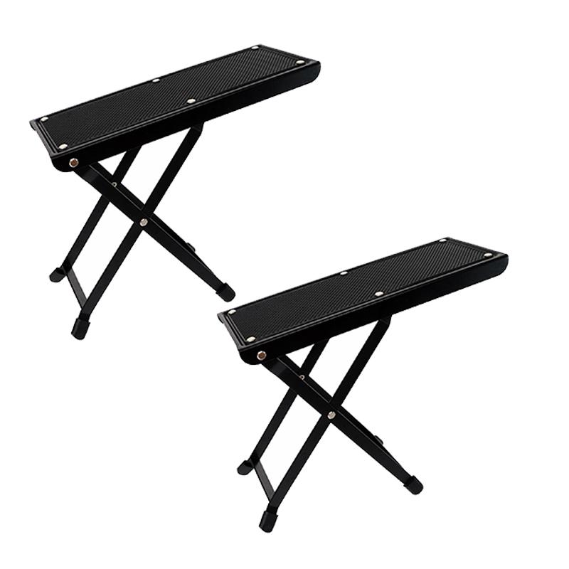 1/2pc Folding Guitar Foot Rest 4-Height Adjustable Non-Slip Metal Footrest Stand Beauty Salons Pedicures Tool Guitar Pedal Acces
