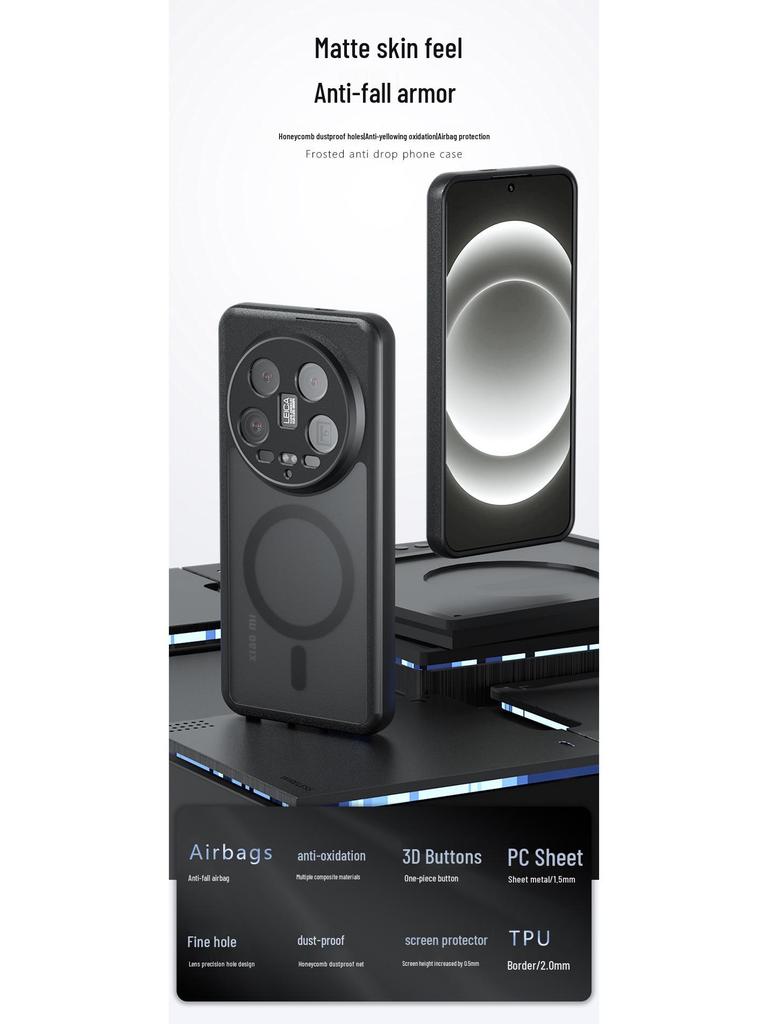 Xiaomi Poco F7U Skin-Feel Matt Magnetisch Qi Armor TPU Hülle für PocoX7Pro