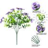 12 Pcs Artificial Pansy Flowers Outdoor UV Resistant Faux Silk Flowers Colorful Faux Pansies for Planter Window Box Front Porch Yard Patio Decor