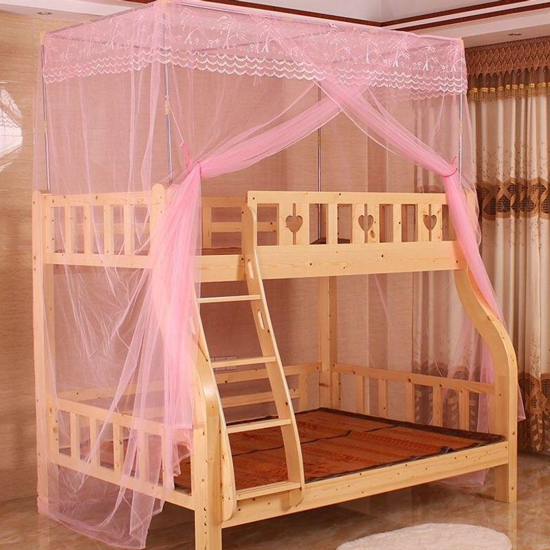 Child & Mother Integrated Bunk Bed with Double Layer Encrypted Mosquito Net and Thickened Support