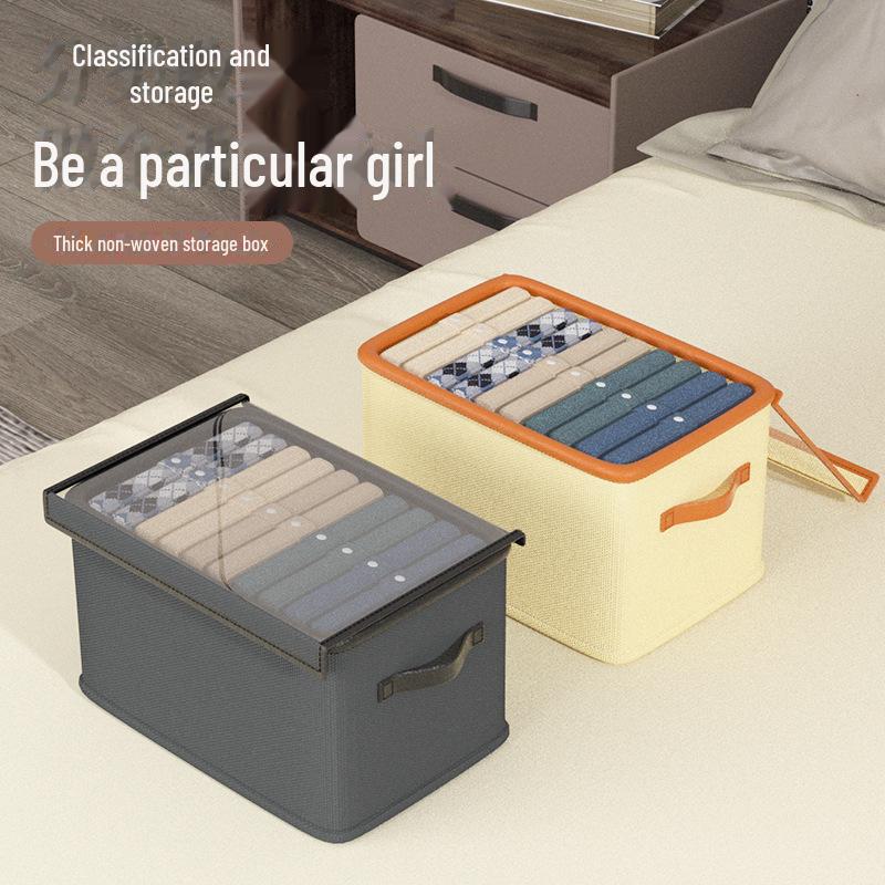 Cutie Mare de Depozitare Haine Pliabilă cu Capac și Sertare