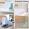 1/2Pcs Silicone Shower Splash Guard with Suction Cup Waterproof Kitchen Sink Bathroom Shower Bathtub Corner Water Blocking Baffle Shield
