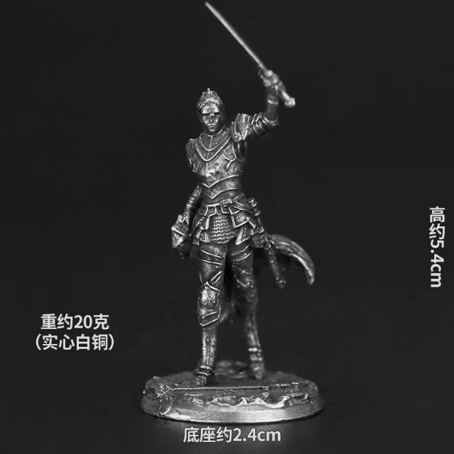 

White Copper Illithid Soldier Miniature Tabletop Wargame RPG Battle Model Chess Piece Collection Decor Car Interior Decor