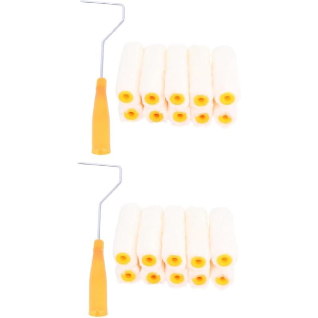 Angoily Sets Inch Small Paint Roller Cover Kit Paint Roller Brush for Wall Decorative Washable Reusable No Mess for Home Pcs Random