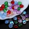 50pcs/lot 8mm Colorful Heart-shaped Lampwork Beads For Jewelry Making Loose Spaced Glass Beads DIY Charms Accessories Wholesale