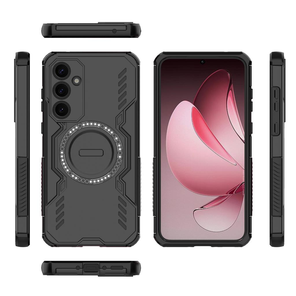 For Samsung Galaxy A35 5G Magnetic Case Butterfly Armor Hollow Heat Dissipation PC+TPU Phone Cover