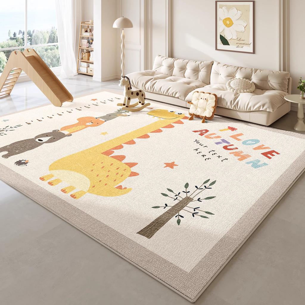 Cartoon Style Bedroom Decor Carpet Large Area Carpets for Living Room Thicken Plush Baby Crawling Mat Fluffy Soft Children's Rug