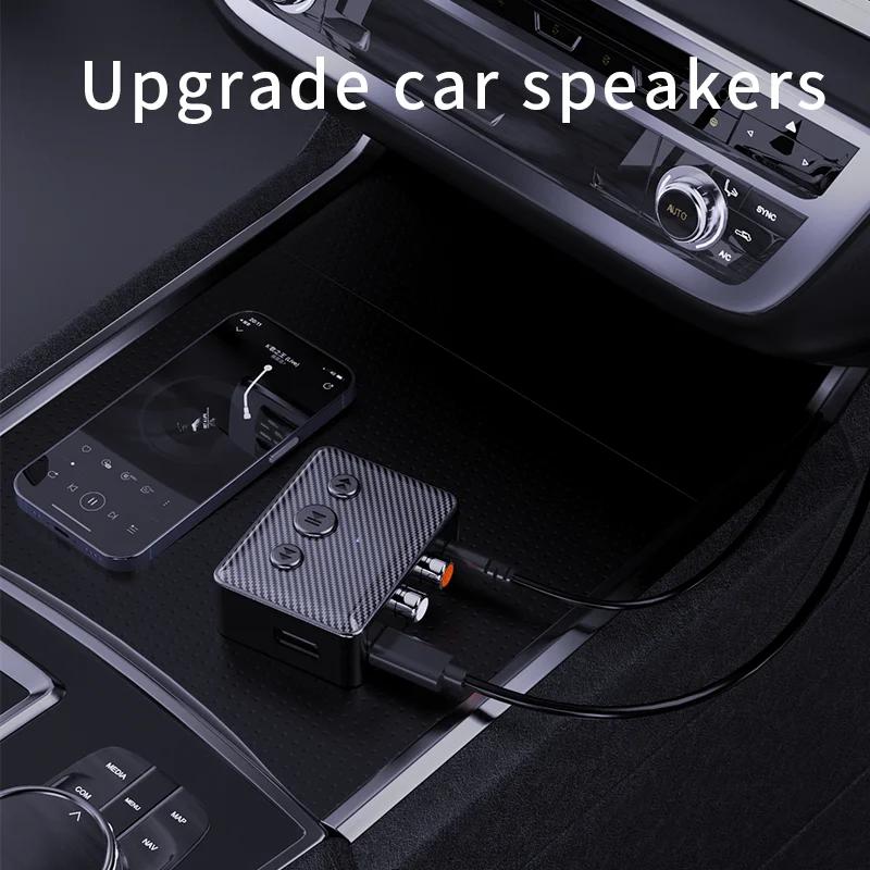 Bluetooth 5.4 Audio Receiver U Disk RCA 3.5mm AUX USB Stereo Music Wireless Adapter With Mic For PC TV Car Kit Speaker Amplifier