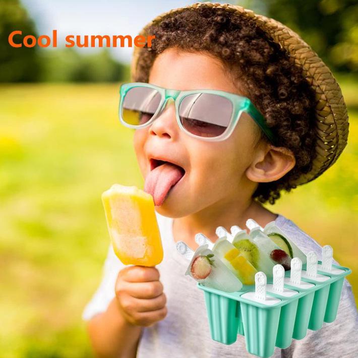 Silicone Ice Cream & Popsicle Mold - 12, 10, 6, 4 Cavities for DIY Treats