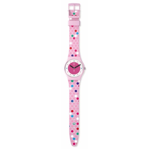 Swatch BLOWING BUBBLES GENT watch, SO28P109, pink